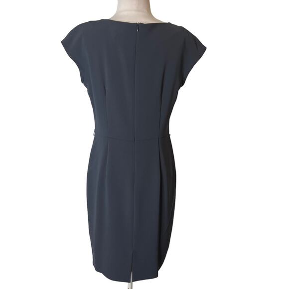 Max Mara Studio sheath dress gray blue sz 10 - Picture 2 of 6